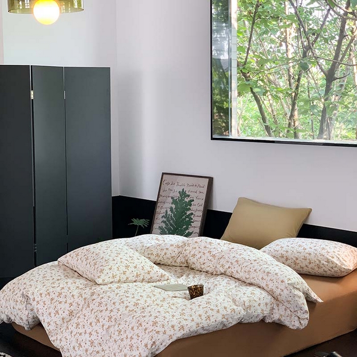 91家纺网 家纺一手货源 找家纺 源启生活 2025秋冬新款A类全棉针织棉活性印染四件套 秋日