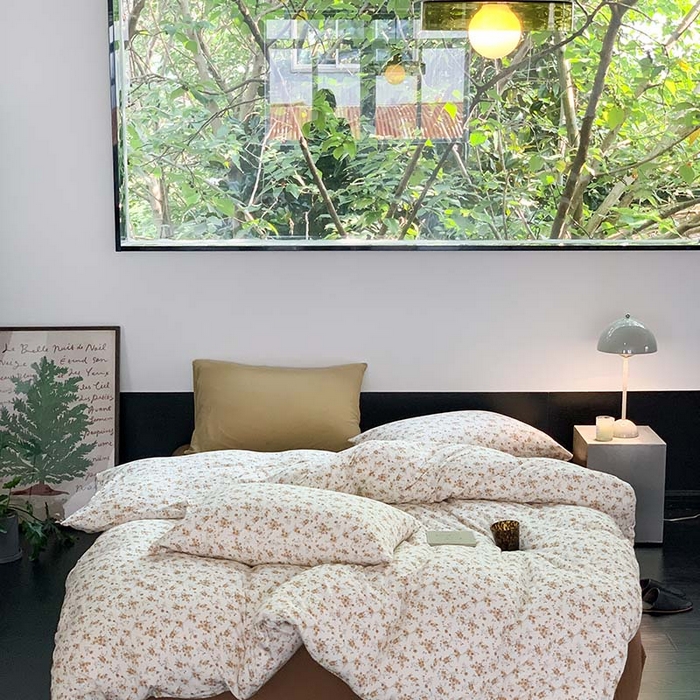 91家纺网 家纺一手货源 找家纺 源启生活 2025秋冬新款A类全棉针织棉活性印染四件套 秋日