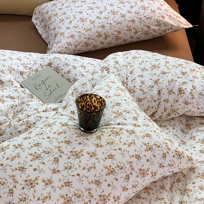 91家纺网 家纺一手货源 找家纺 源启生活 2025秋冬新款A类全棉针织棉活性印染四件套 秋日