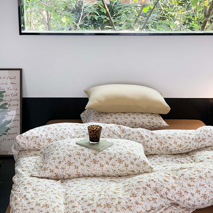 91家纺网 家纺一手货源 找家纺 源启生活 2025秋冬新款A类全棉针织棉活性印染四件套 秋日