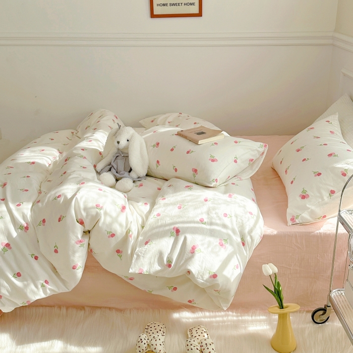 91家纺网 家纺一手货源 找家纺 （总）源启生活 2025新款A类抗菌有氧双层纱全棉印花四件套