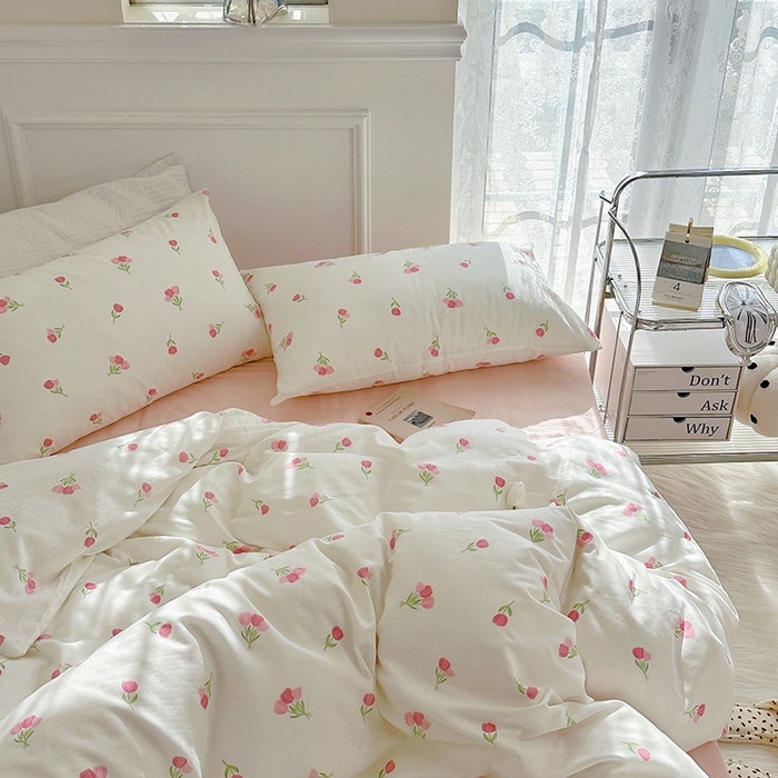 91家纺网 家纺一手货源 找家纺 （总）源启生活 2025新款A类抗菌有氧双层纱全棉印花四件套