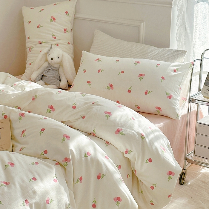 91家纺网 家纺一手货源 找家纺 （总）源启生活 2025新款A类抗菌有氧双层纱全棉印花四件套