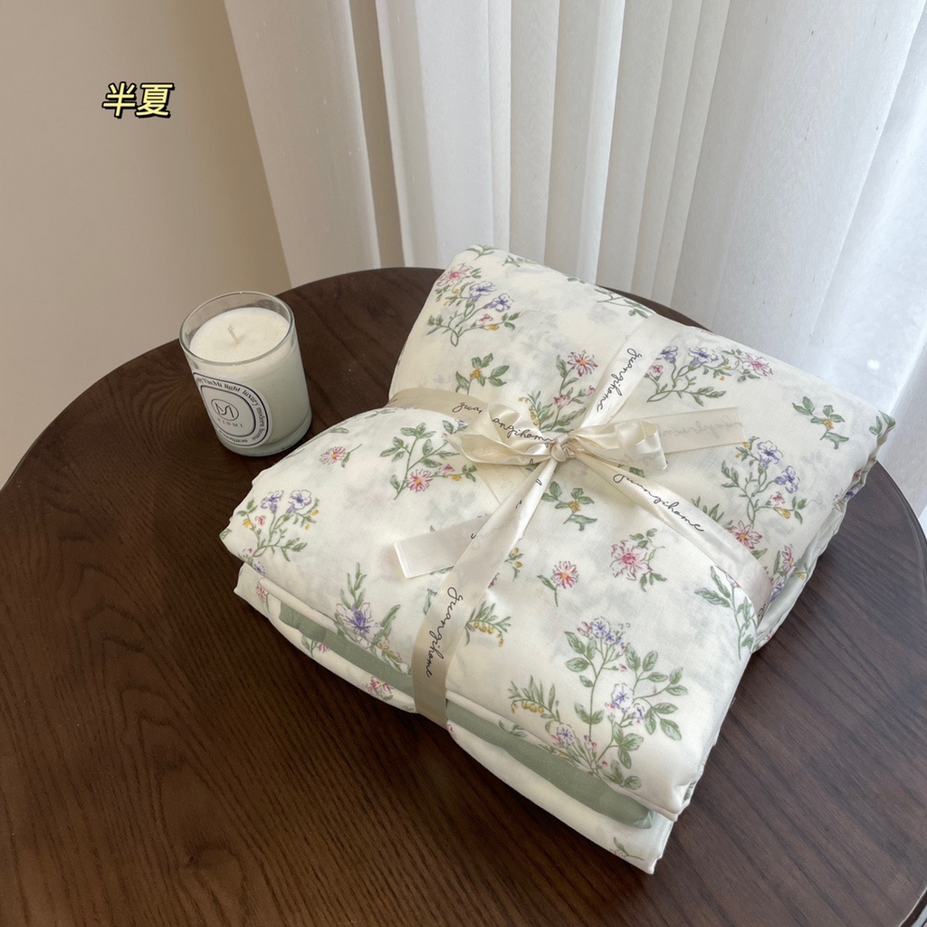 91家纺网 家纺一手货源 找家纺 （总）源启生活 2025新款A类抗菌有氧双层纱全棉印花四件套