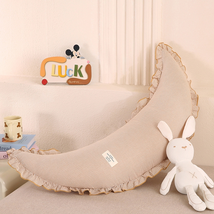 91家纺网 家纺一手货源 找家纺 （总）蔻眠 多功能全棉月亮长抱枕夹腿抱枕芯月亮枕头