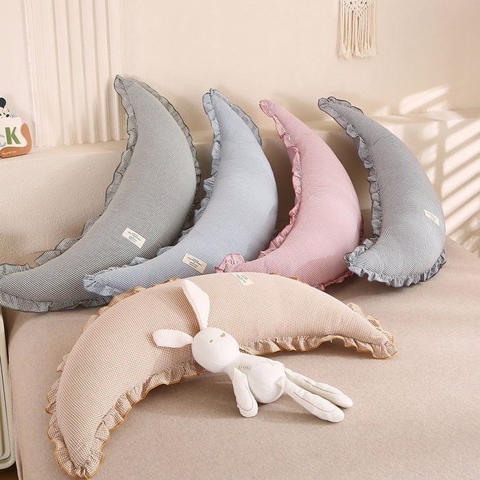 91家纺网 家纺一手货源 找家纺 （总）蔻眠 多功能全棉月亮长抱枕夹腿抱枕芯月亮枕头