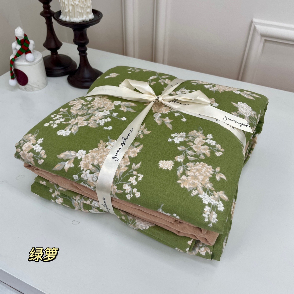 91家纺网 家纺一手货源 找家纺 （总）源启生活 2025新款A类抗菌有氧双层纱全棉印花四件套