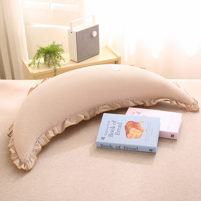 91家纺网 家纺一手货源 找家纺 蔻眠 多功能全棉月亮长抱枕夹腿抱枕芯月亮枕头 月亮-驼小格