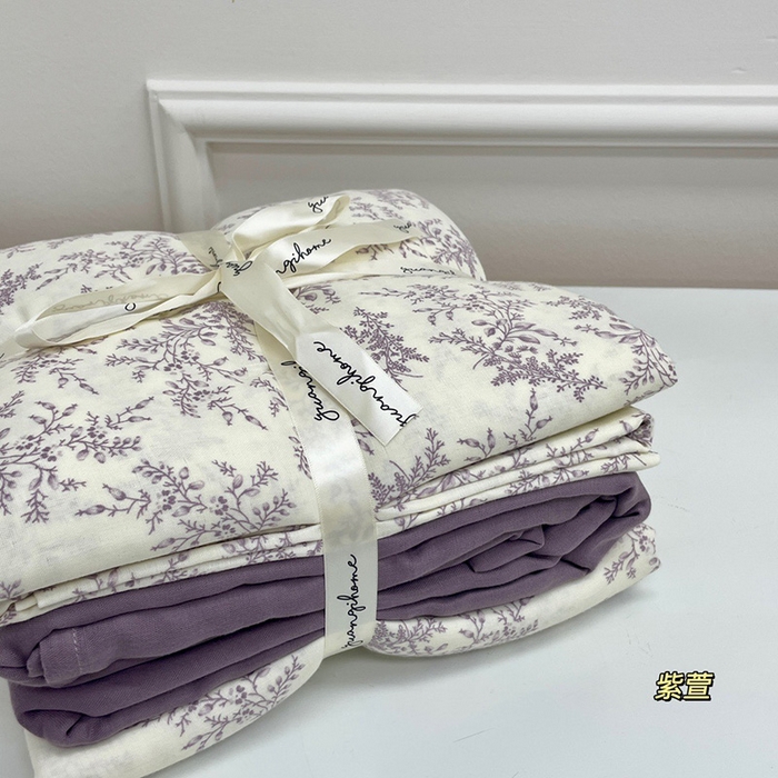 91家纺网 家纺一手货源 找家纺 （总）源启生活 2025新款A类抗菌有氧双层纱全棉印花四件套