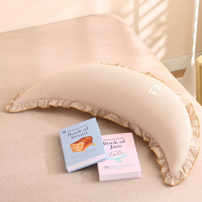 91家纺网 家纺一手货源 找家纺 蔻眠 多功能全棉月亮长抱枕夹腿抱枕芯月亮枕头 月亮-驼小格