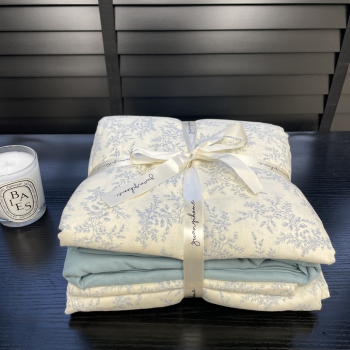 91家纺网 家纺一手货源 找家纺 源启生活 2025新款A类抗菌有氧双层纱全棉印花四件套 艾莎