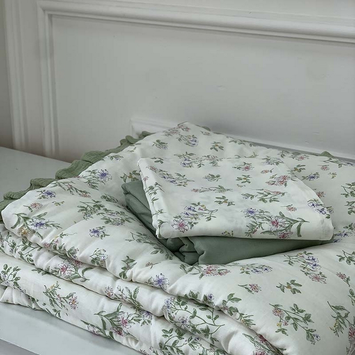 91家纺网 家纺一手货源 找家纺 （总）源启生活 2025新款A类绉纱花边款有氧双层纱夏被被子被芯