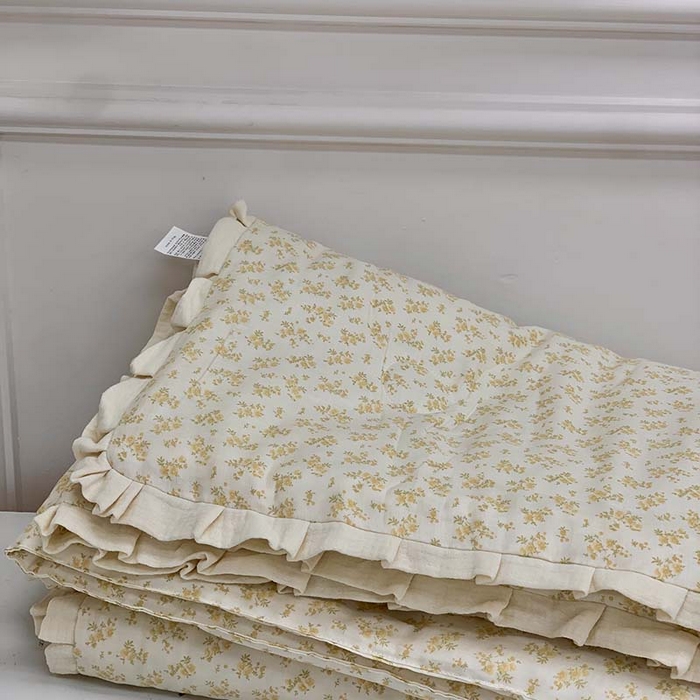 91家纺网 家纺一手货源 找家纺 （总）源启生活 2025新款A类绉纱花边款有氧双层纱夏被被子被芯