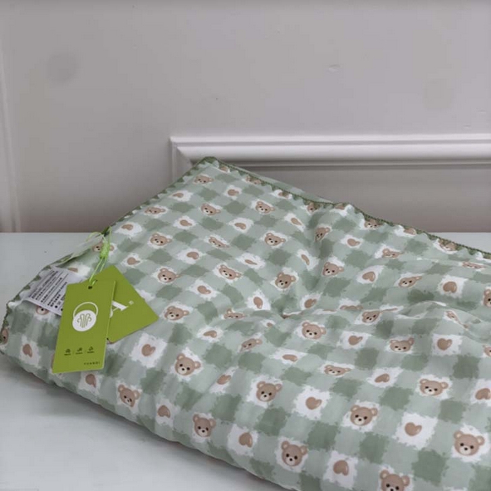 91家纺网 家纺一手货源 找家纺 （总）源启生活 2025新款A类绉纱花边款有氧双层纱夏被被子被芯