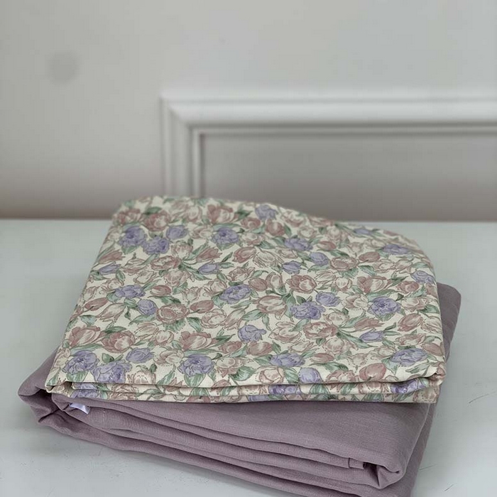 91家纺网 家纺一手货源 找家纺 源启生活 2025新款A类绉纱花边款有氧双层纱夏被被子被芯 关德琳