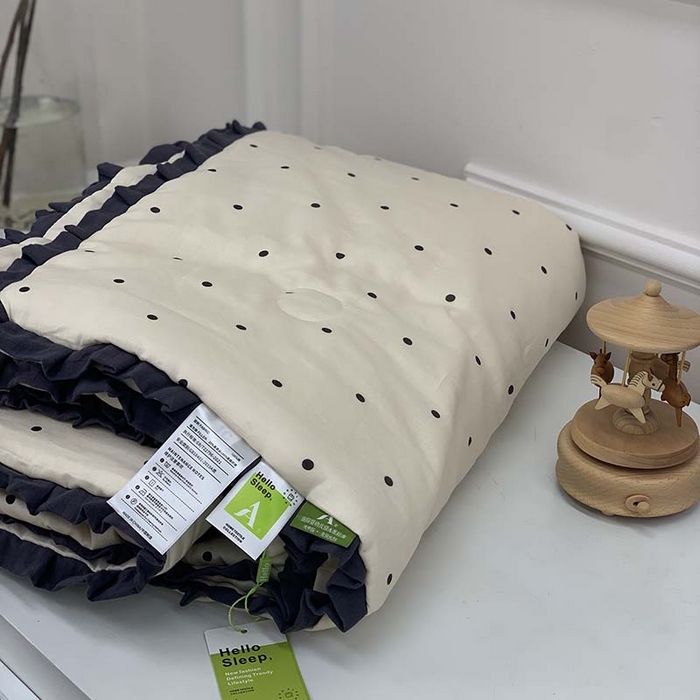 源启生活 2025新款A类绉纱花边款有氧双层纱夏被被子被芯 赫本