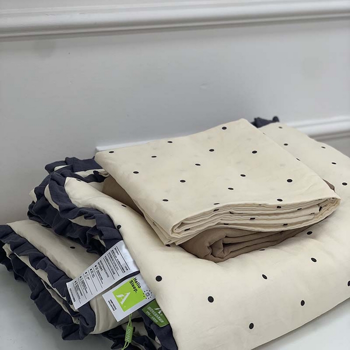 91家纺网 家纺一手货源 找家纺 源启生活 2025新款A类绉纱花边款有氧双层纱夏被被子被芯 赫本