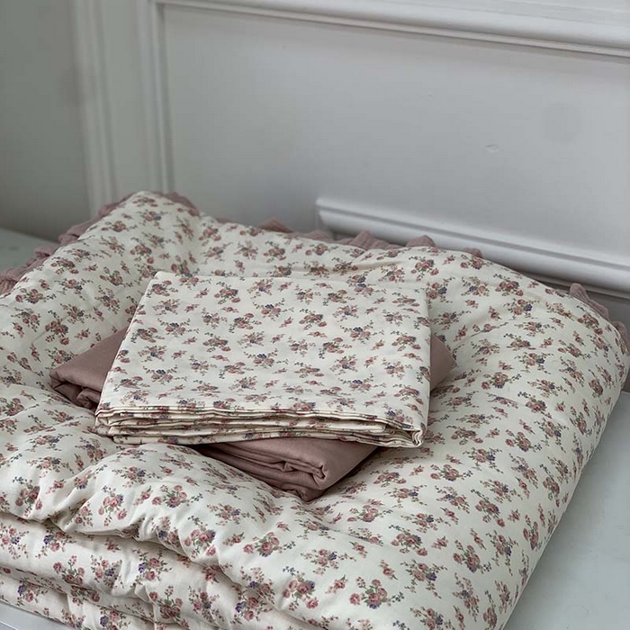 91家纺网 家纺一手货源 找家纺 源启生活 2025新款A类绉纱花边款有氧双层纱夏被被子被芯 露丝