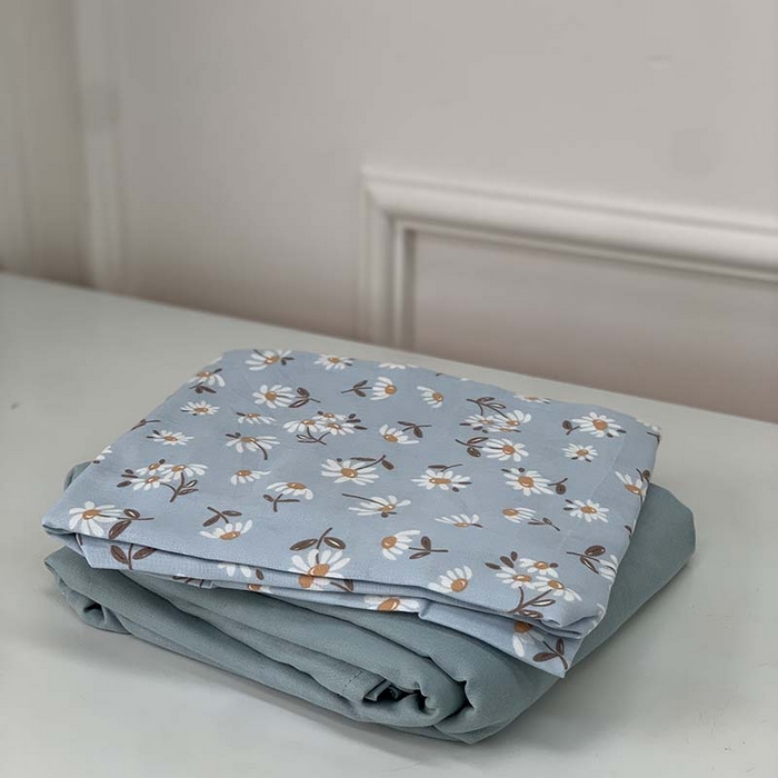 91家纺网 家纺一手货源 找家纺 源启生活 2025新款A类绉纱花边款有氧双层纱夏被被子被芯 小雏菊