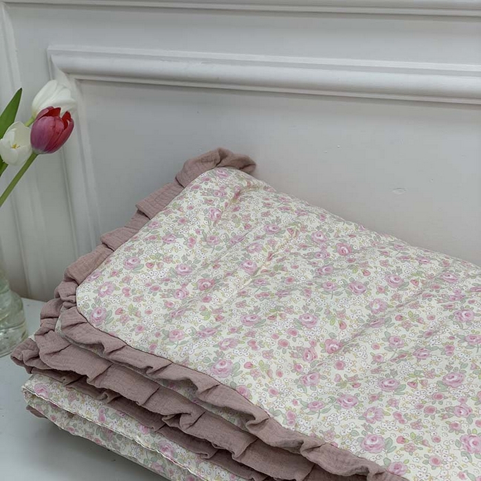 源启生活 2025新款A类绉纱花边款有氧双层纱夏被被子被芯 茱丽叶