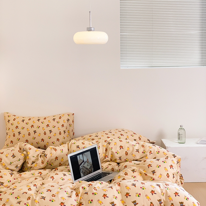 91家纺网 家纺一手货源 找家纺 （总）源启生活 2024新款全棉双层纱四件套-熊啾啾