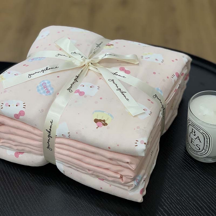 91家纺网 家纺一手货源 找家纺 （总）源启生活 2025新款A类全棉双层纱四件套