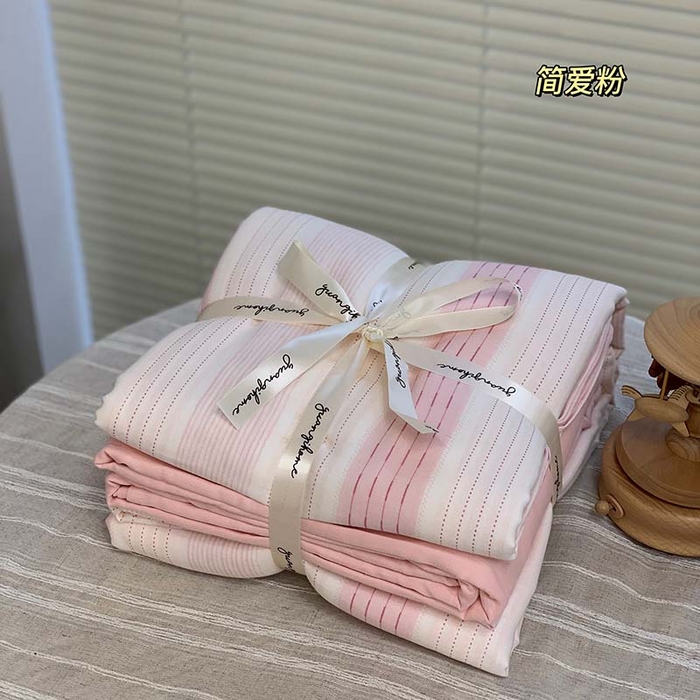 91家纺网 家纺一手货源 找家纺 （总）源启生活 2025新款A类全棉双层纱四件套