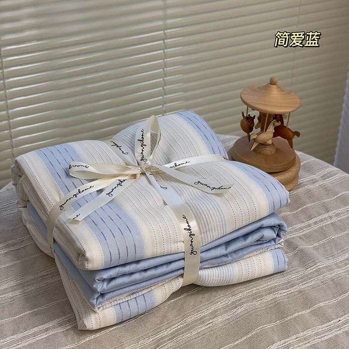 91家纺网 家纺一手货源 找家纺 （总）源启生活 2025新款A类全棉双层纱四件套