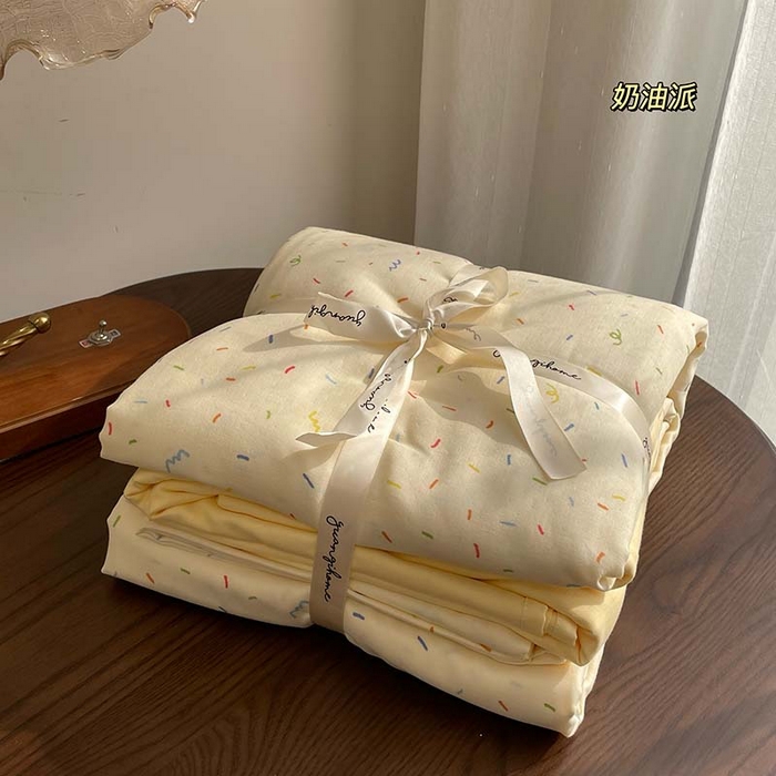 91家纺网 家纺一手货源 找家纺 （总）源启生活 2025新款A类全棉双层纱四件套