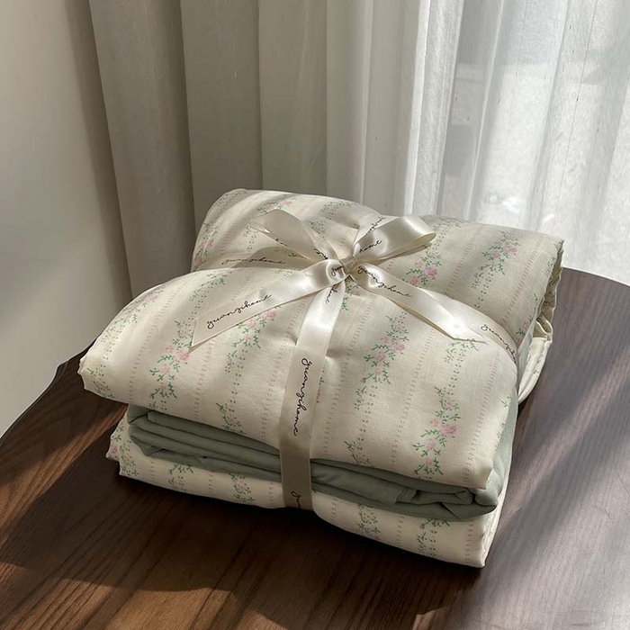 91家纺网 家纺一手货源 找家纺 （总）源启生活 2025新款A类全棉双层纱四件套