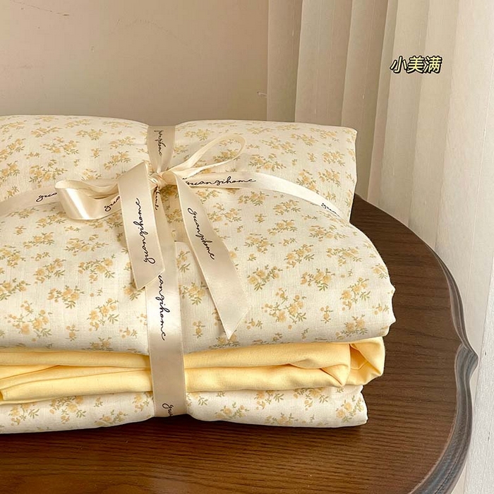 91家纺网 家纺一手货源 找家纺 （总）源启生活 2025新款A类全棉双层纱四件套