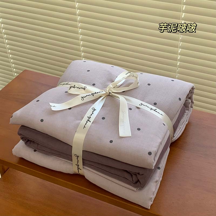 91家纺网 家纺一手货源 找家纺 （总）源启生活 2025新款A类全棉双层纱四件套