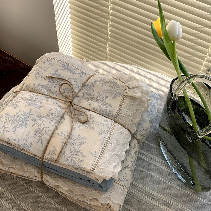 91家纺网 家纺一手货源 找家纺 （总）源启生活 2025新款镂空蕾丝边四件套