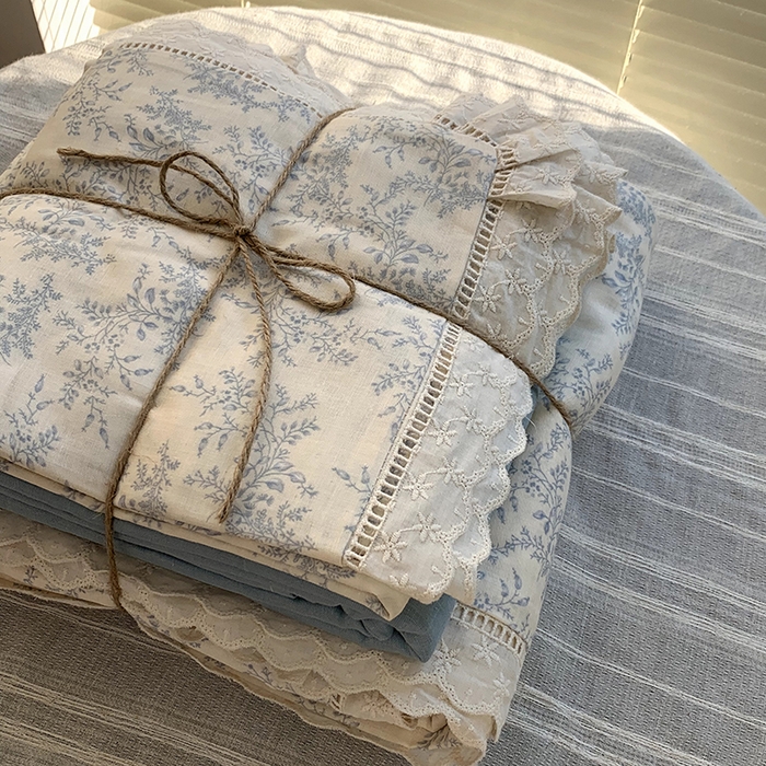 91家纺网 家纺一手货源 找家纺 （总）源启生活 2025新款镂空蕾丝边四件套