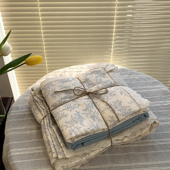 91家纺网 家纺一手货源 找家纺 （总）源启生活 2025新款镂空蕾丝边四件套