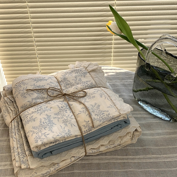 91家纺网 家纺一手货源 找家纺 源启生活 2025新款镂空蕾丝边四件套 艾莎