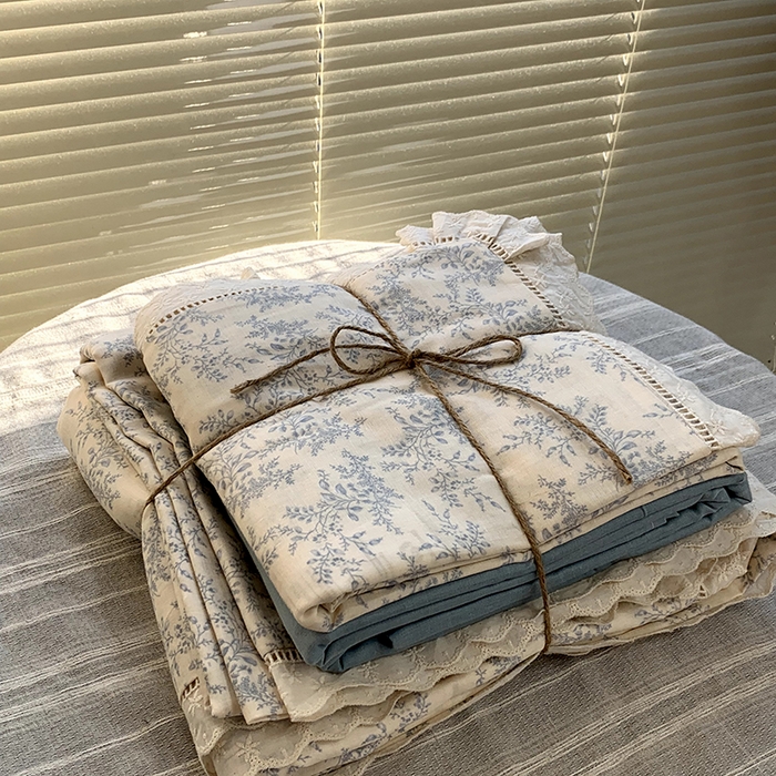 91家纺网 家纺一手货源 找家纺 源启生活 2025新款镂空蕾丝边四件套 艾莎