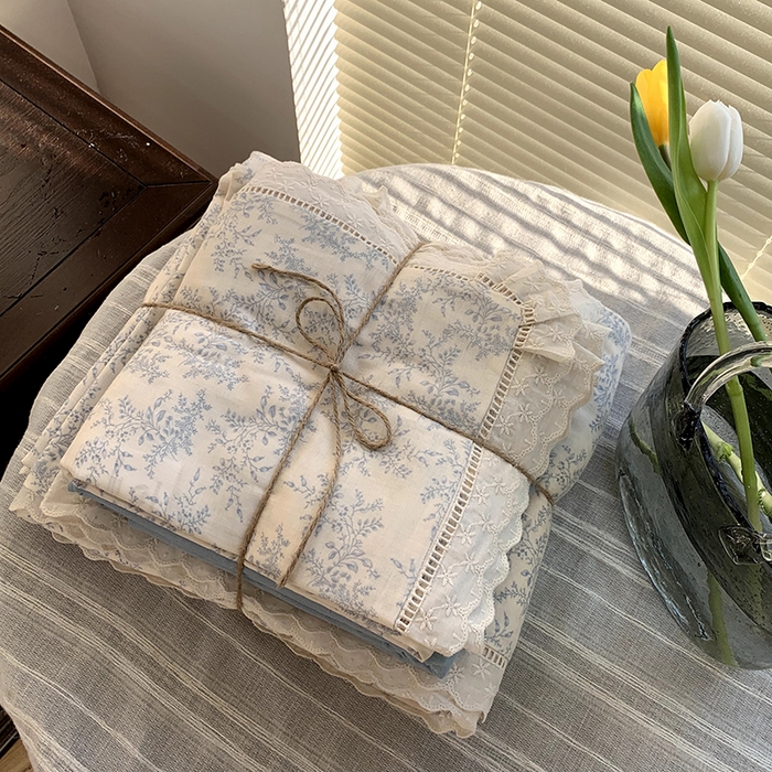 91家纺网 家纺一手货源 找家纺 源启生活 2025新款镂空蕾丝边四件套 艾莎