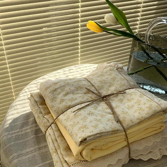 91家纺网 家纺一手货源 找家纺 源启生活 2025新款镂空蕾丝边四件套 小美满