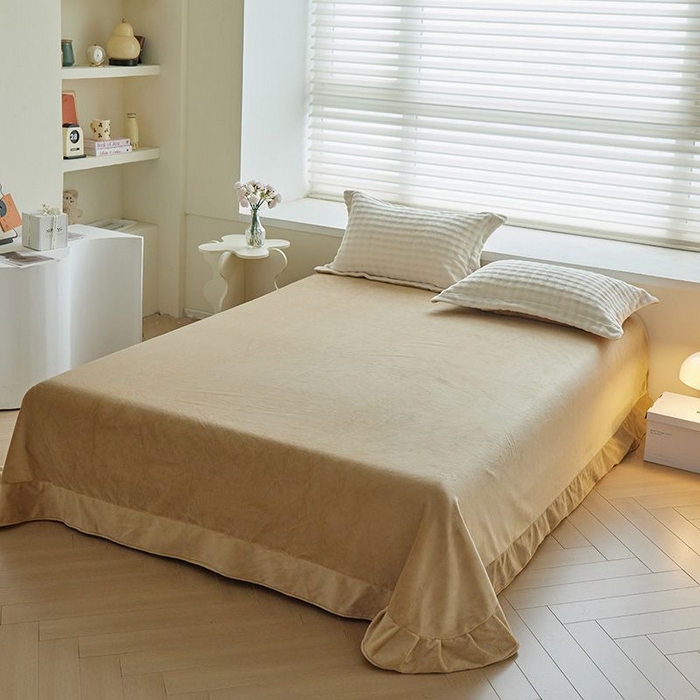 91家纺网 家纺一手货源 找家纺 （总）卡斯诺家纺馆 2025新款A类高克重兔毛绒牛奶绒四件套（赠礼袋）