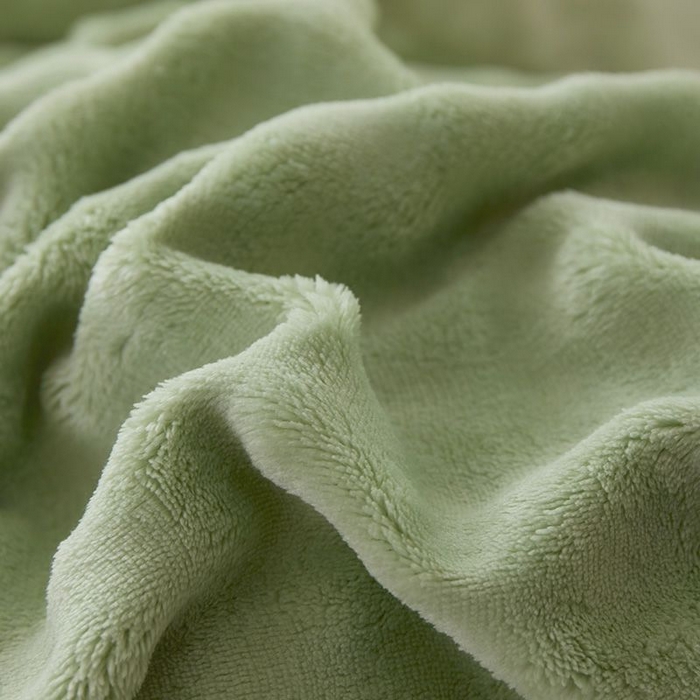 91家纺网 家纺一手货源 找家纺 卡斯诺家纺馆 2025新款A类高克重兔毛绒牛奶绒四件套（赠礼袋） 抹茶绿