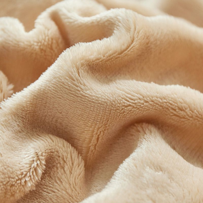 91家纺网 家纺一手货源 找家纺 卡斯诺家纺馆 2025新款A类高克重兔毛绒牛奶绒四件套（赠礼袋） 驼拼白