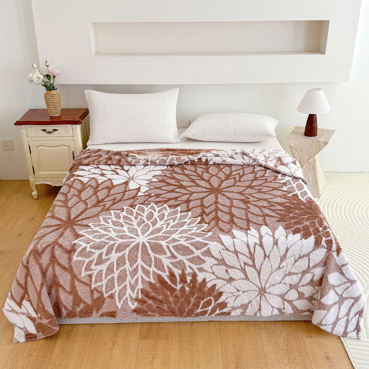 91家纺网 家纺一手货源 找家纺 （总）枋梢家纺 2025新款仿兔毛绒大抽条羊羔绒毛毯反包双层条纹羊羔绒法兰绒毛毯跨境外贸