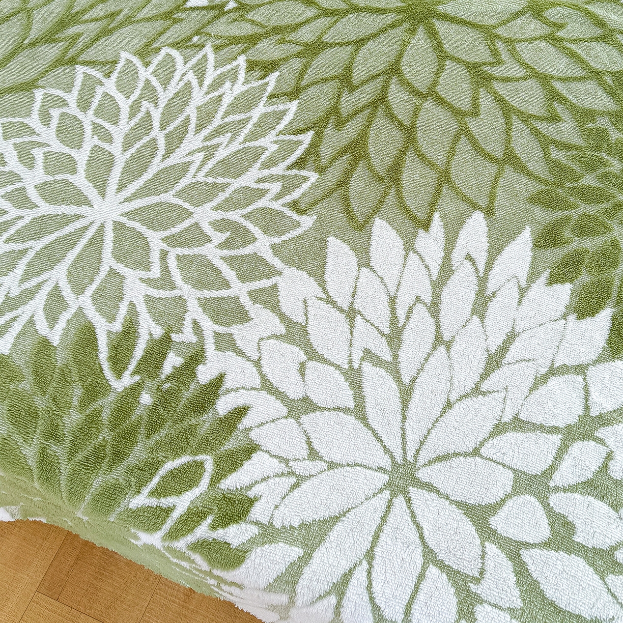 91家纺网 家纺一手货源 找家纺 枋梢家纺 2025新款万花筒阳离子提花镂空塔芙绒保暖午睡双层毛毯办公室盖毯 万花筒-浅绿