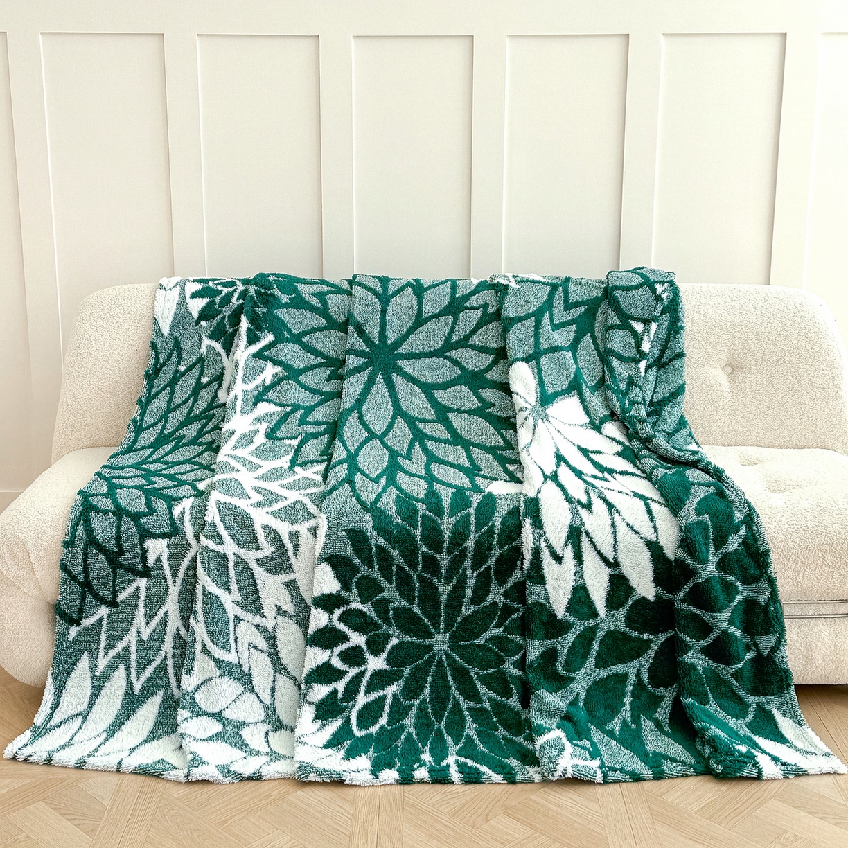 枋梢家纺 2025新款万花筒阳离子提花镂空塔芙绒保暖午睡双层毛毯办公室盖毯 万花筒-雅青