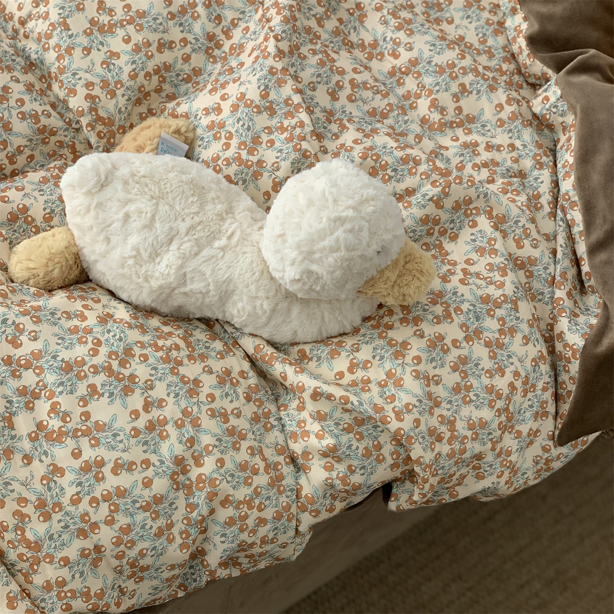 91家纺网 家纺一手货源 找家纺 源启生活 2025新款棉加绒套件四件套 浆果