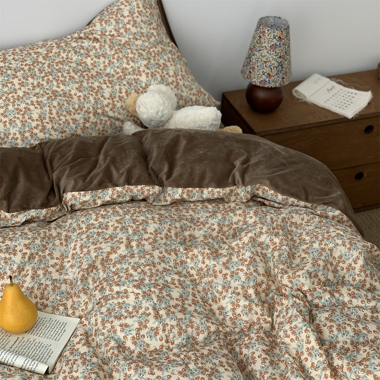 91家纺网 家纺一手货源 找家纺 源启生活 2025新款棉加绒套件四件套 浆果