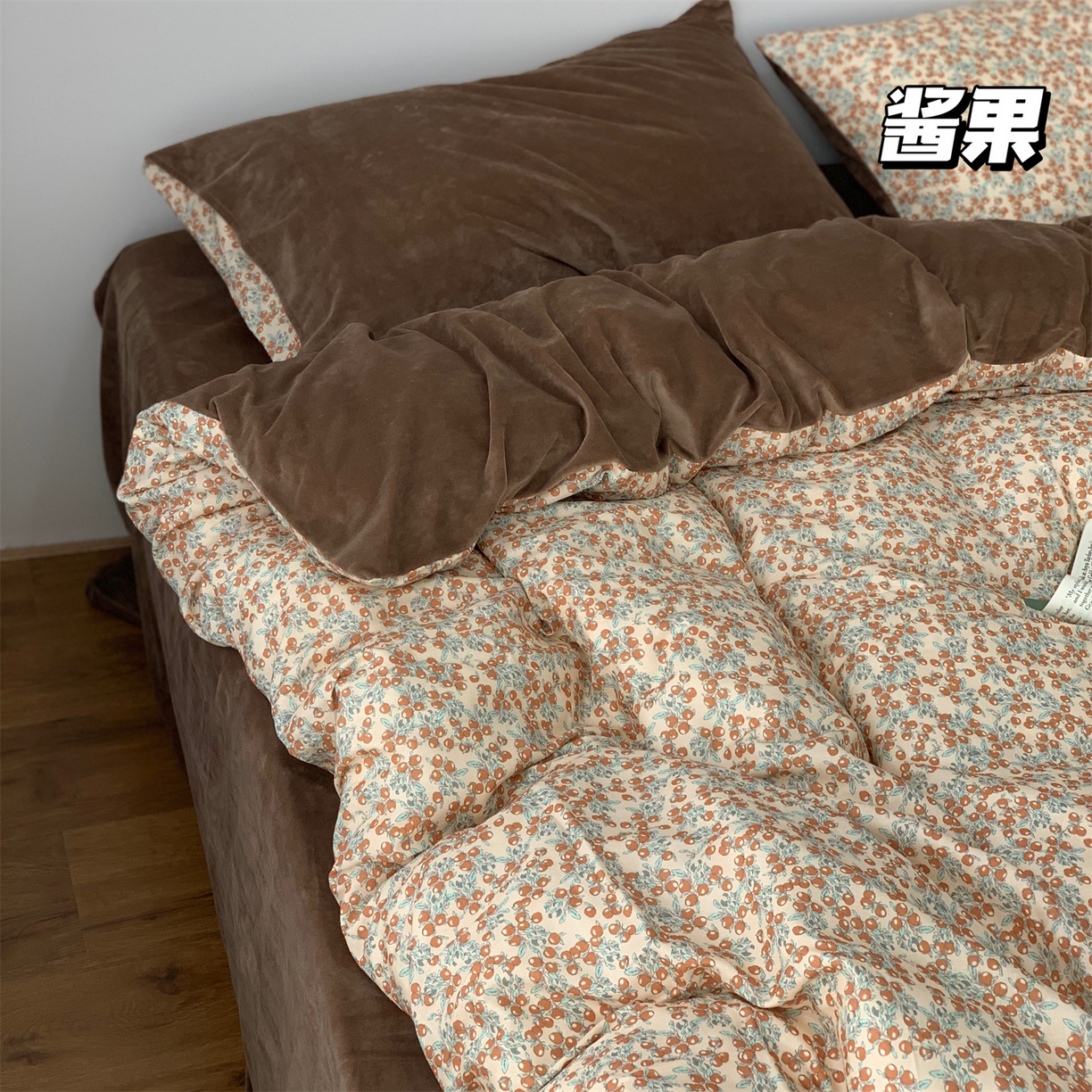 91家纺网 家纺一手货源 找家纺 源启生活 2025新款棉加绒套件四件套 浆果