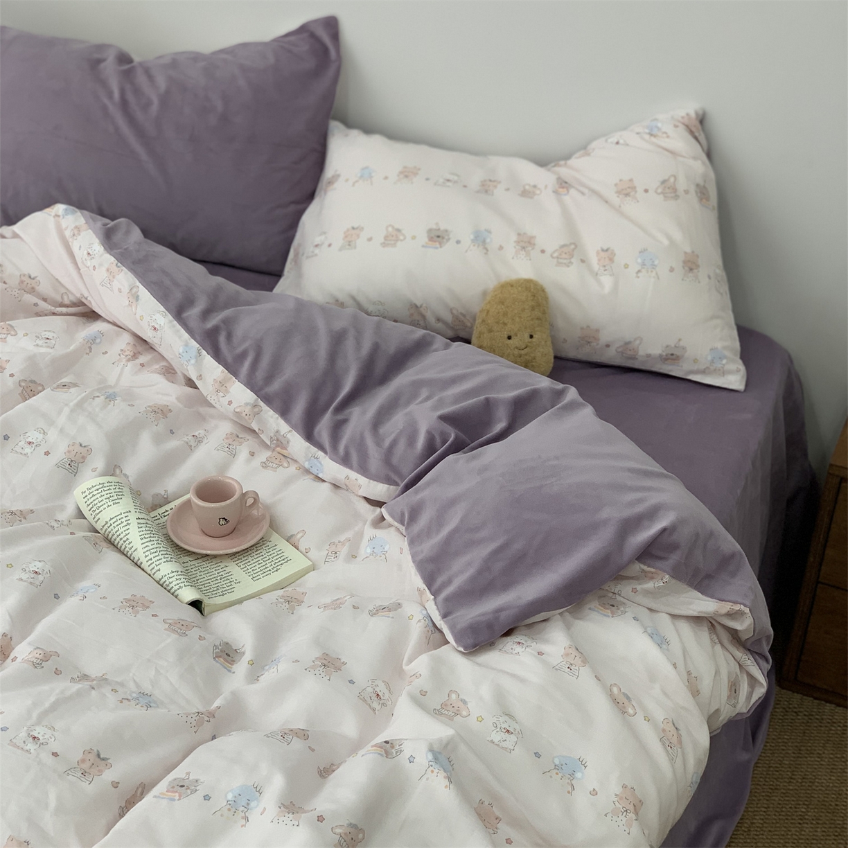 91家纺网 家纺一手货源 找家纺 源启生活 2025新款棉加绒套件四件套 玛卡巴卡