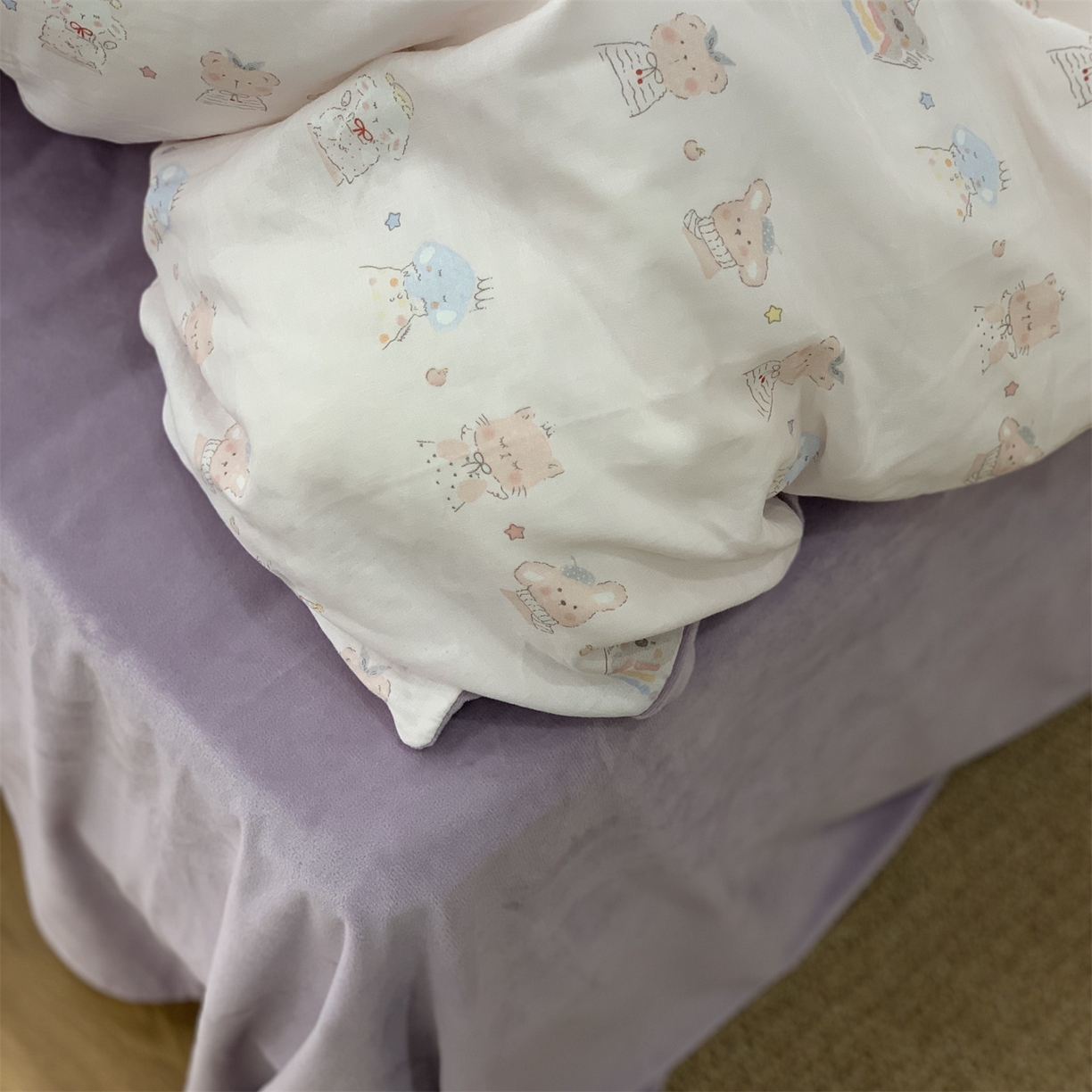 91家纺网 家纺一手货源 找家纺 源启生活 2025新款棉加绒套件四件套 玛卡巴卡